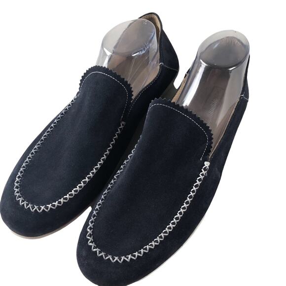 Hunter Men’s Navy Suede Driving shoes 12 - Picture 3 of 8